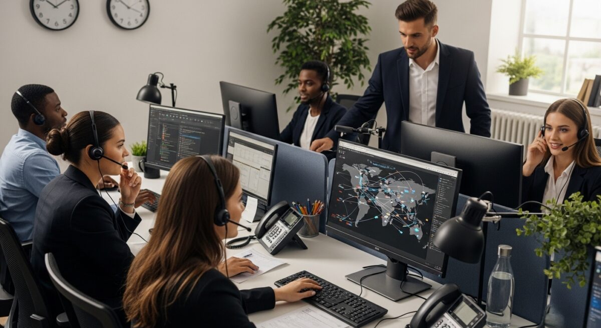 internationaal callcenter gesprek