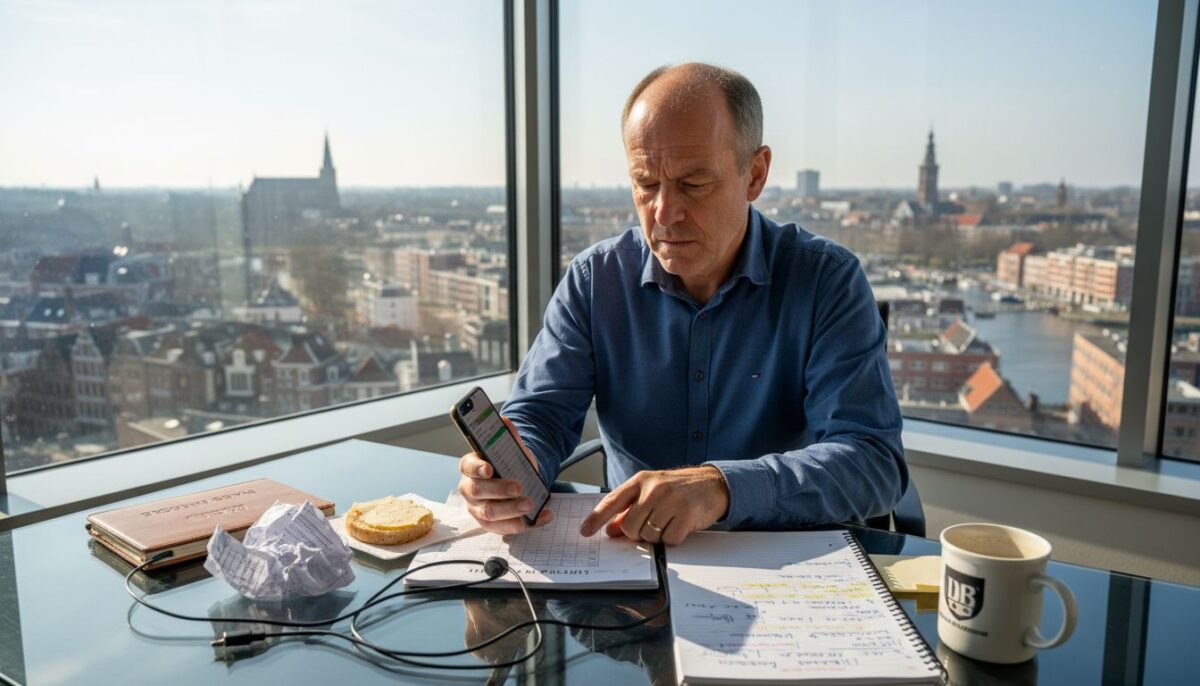 Een professional onderzoekt hoe het blokkeren van telefoongesprekken op kantoor werkt.