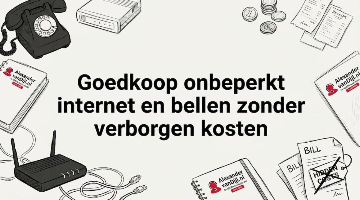 Met de hand getekende illustratie van een visitekaartje voor bedrijven