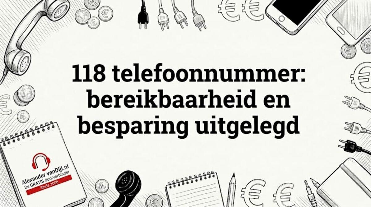 Stijlvolle titelpagina met illustraties van telefoons en accessoires rondom een lege ruimte in het midden.