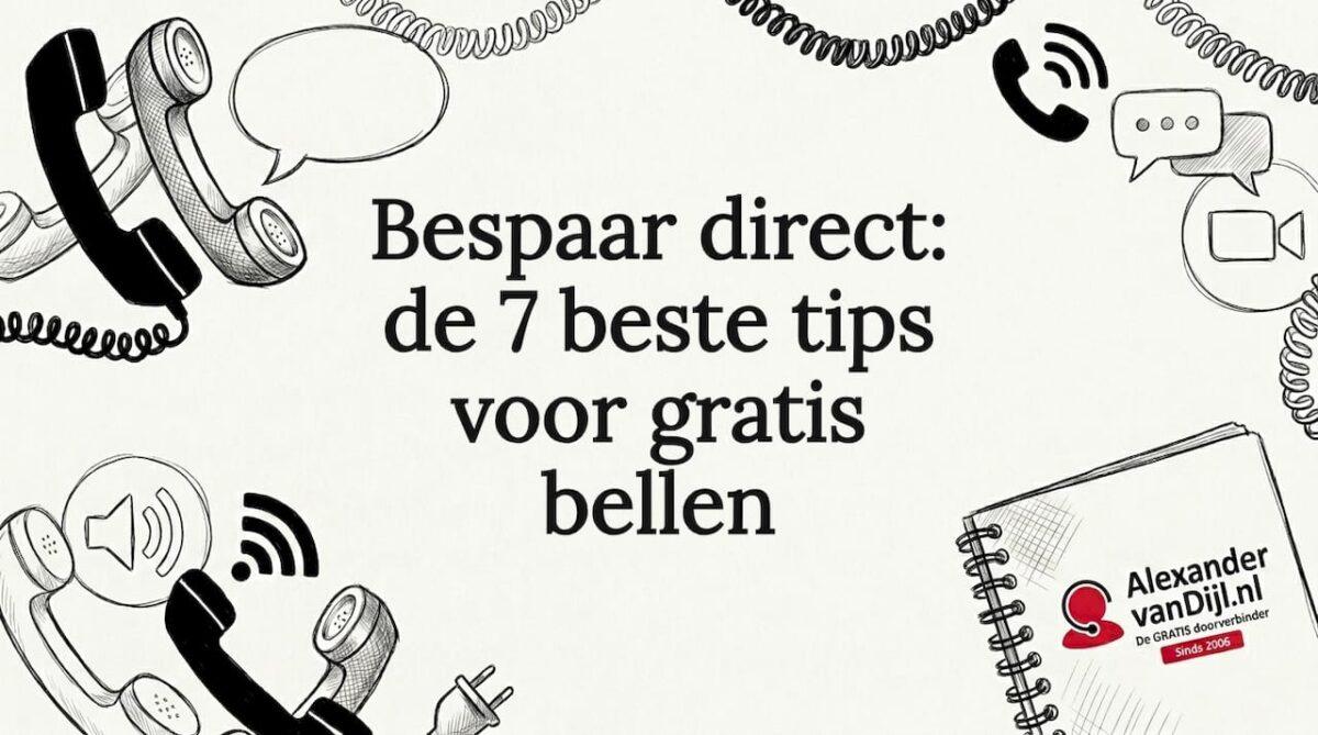 Met de hand getekend kader met telefoons en belicoontjes