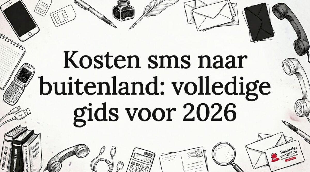 Een handgetekende titelkaart waarop verschillende communicatie-iconen te zien zijn.