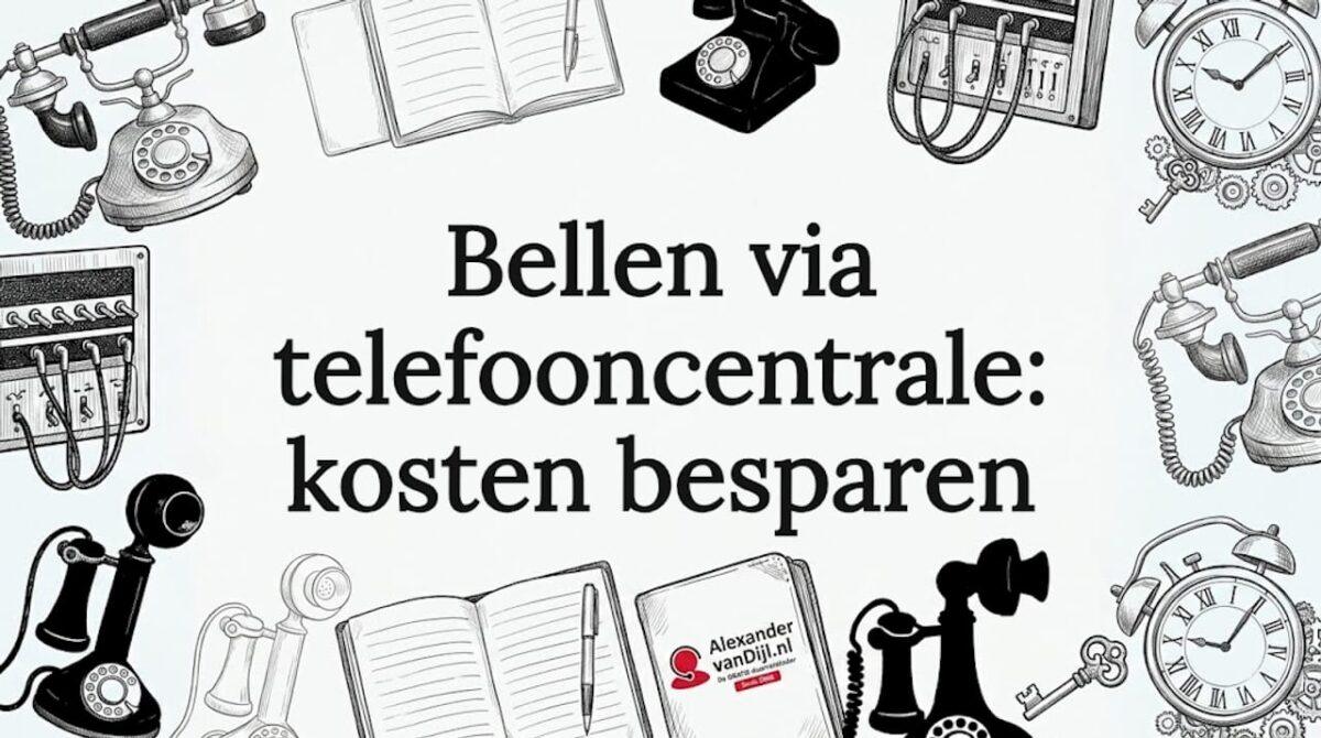 Een sfeervolle blogheader met illustraties van ouderwetse telefooncentrales