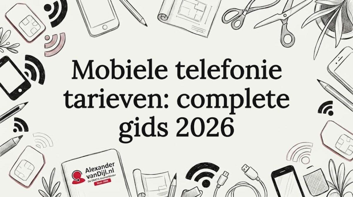 Sfeervolle titelafbeelding met mobiele telefoons en simkaarten