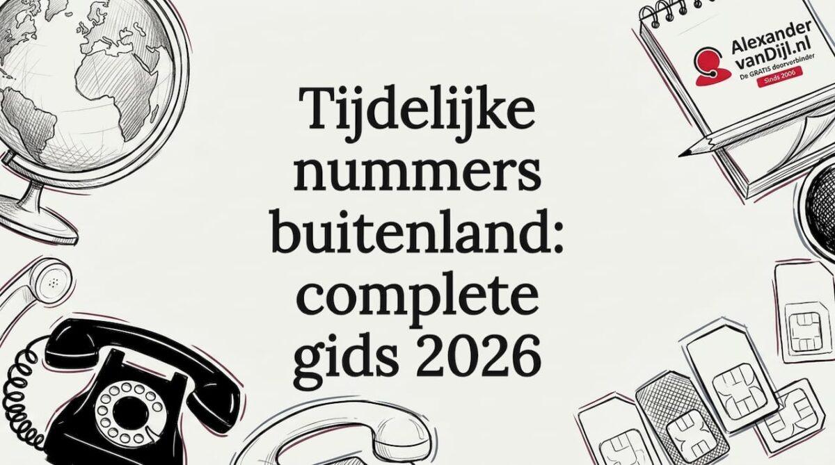Stijlvolle titelkaart met speelse telefoonschetsen