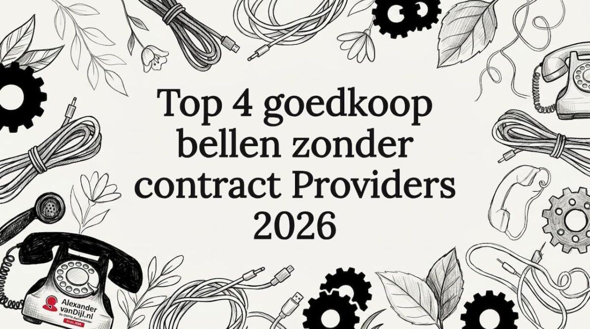 Een illustratieve titelkaart waarop telefoons en tandwielen de tekst omlijsten