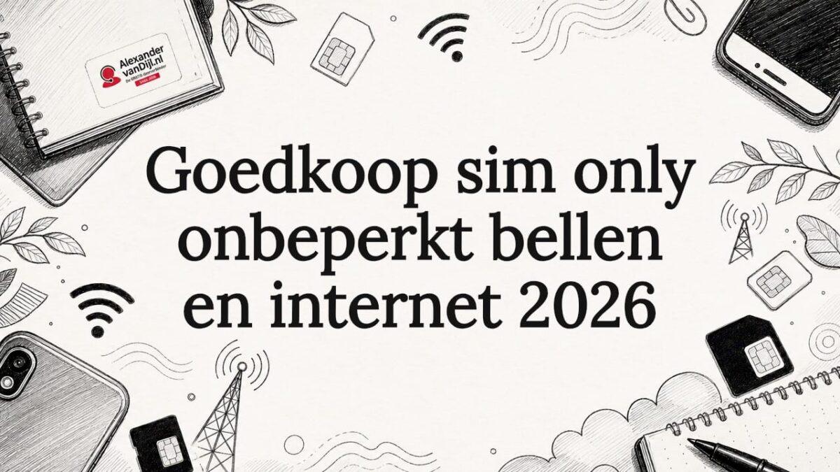 Sfeervolle titelkaart met illustratieve tech-accenten
