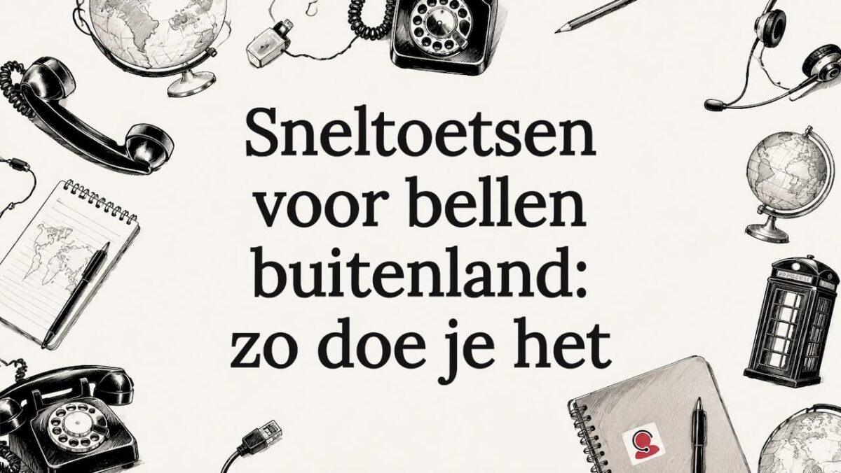Sfeervolle titelkaart met illustraties van telefoonsymbolen