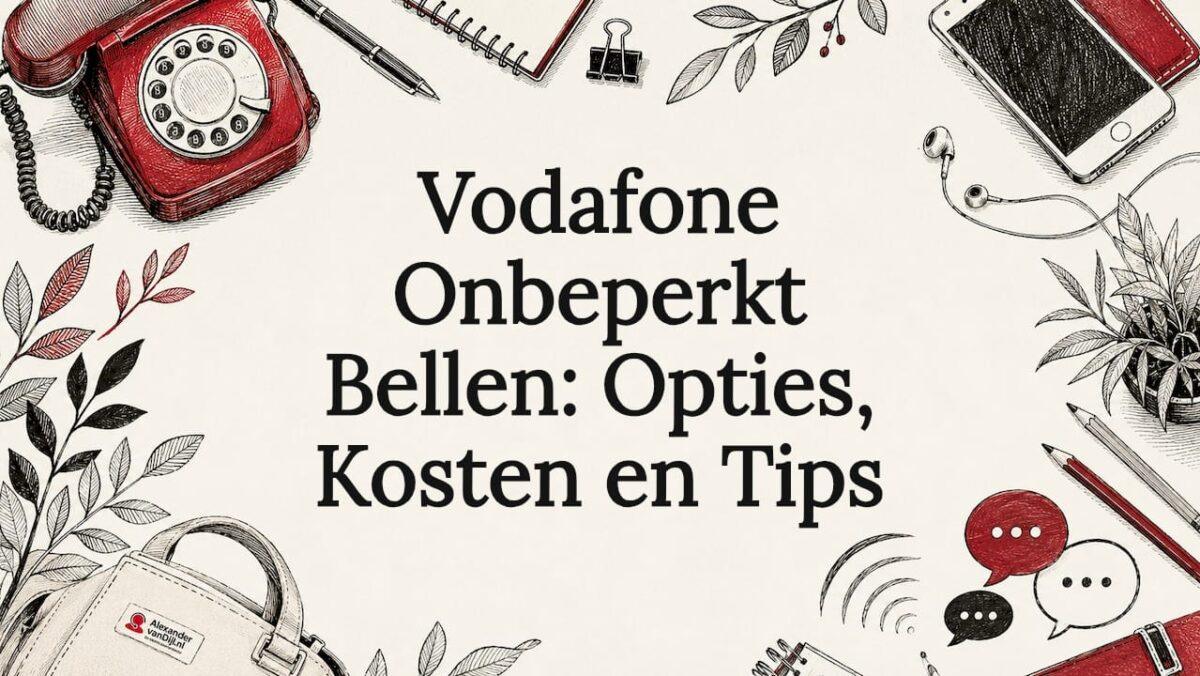 Sfeervolle illustratie voor een titelkaart rondom bellen met Vodafone