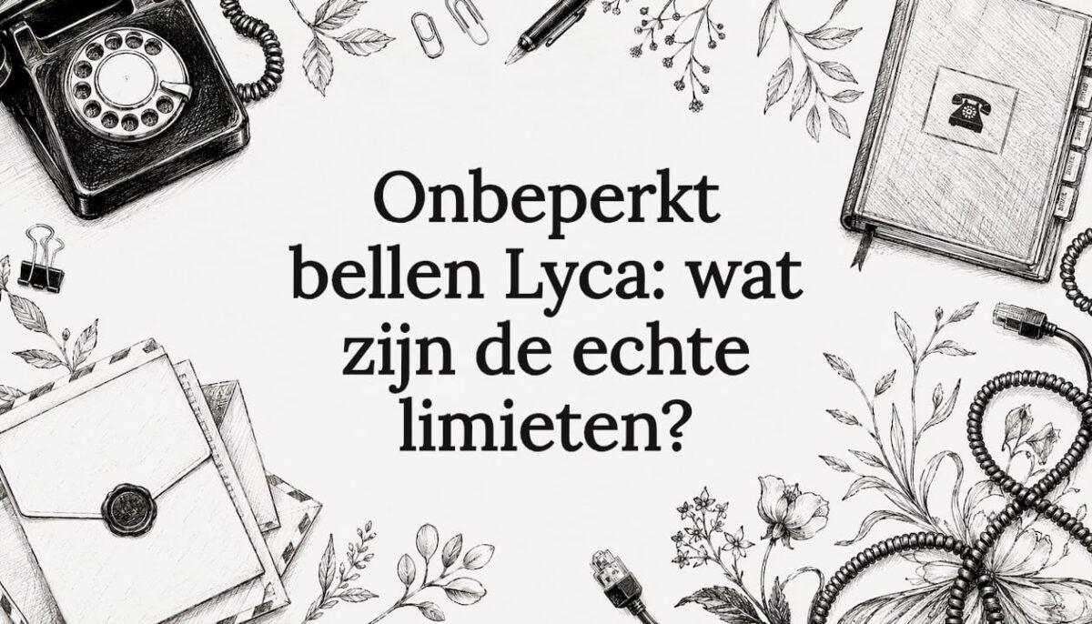 Sfeervolle titelkaart met illustraties van telefoons