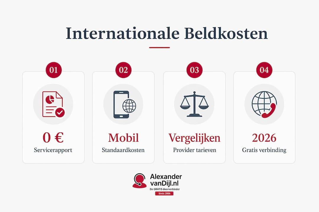 In deze infographic zie je een overzicht van internationale beltarieven en hoe ze zich tot elkaar verhouden.