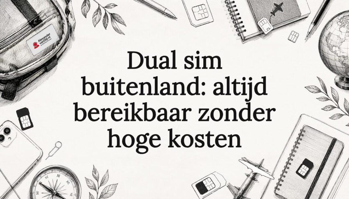 Sfeervolle illustratie voor het artikel over dual-sim gebruik in het buitenland