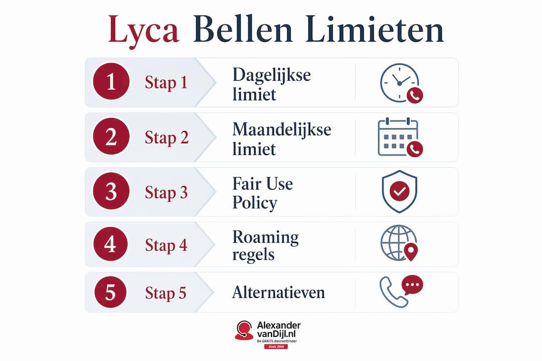 Infographic: Overzicht van de belbeperkingen bij Lyca in Nederland