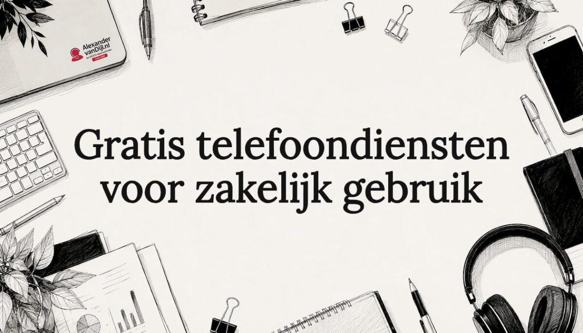 Sfeervolle illustratie voor de titelpagina van een artikel over zakelijke telefoondiensten