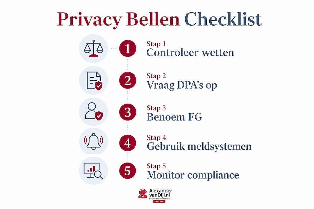 Overzicht: privacy-checklist voor internationaal bellen
