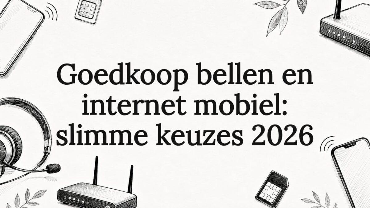 Sfeervolle titelkaart met moderne tech-symbolen