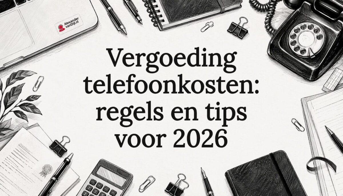 Sfeervolle illustratie die het tekstvak op de titelpagina mooi omlijst