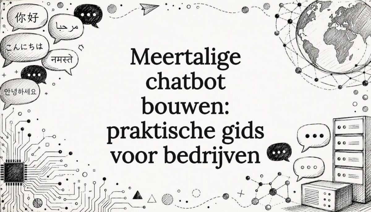 Sfeervolle illustratie als titelafbeelding bij een artikel over meertalige chatbots