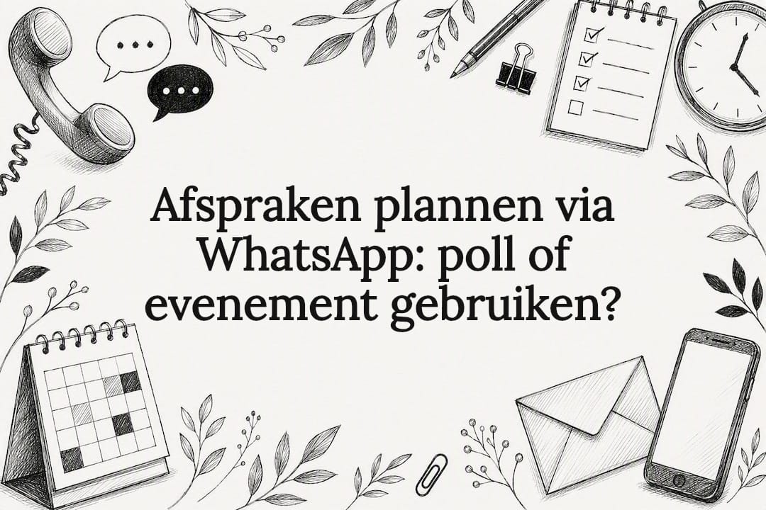 Decoratieve titelkaartillustratie voor artikel over afspraken plannen