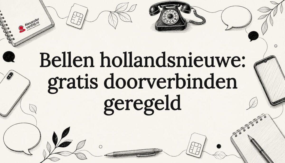 Sfeervolle titelillustratie voor bellen met Hollandsnieuwe