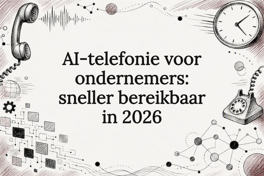 Decoratieve titelkaartillustratie AI-telefoon
