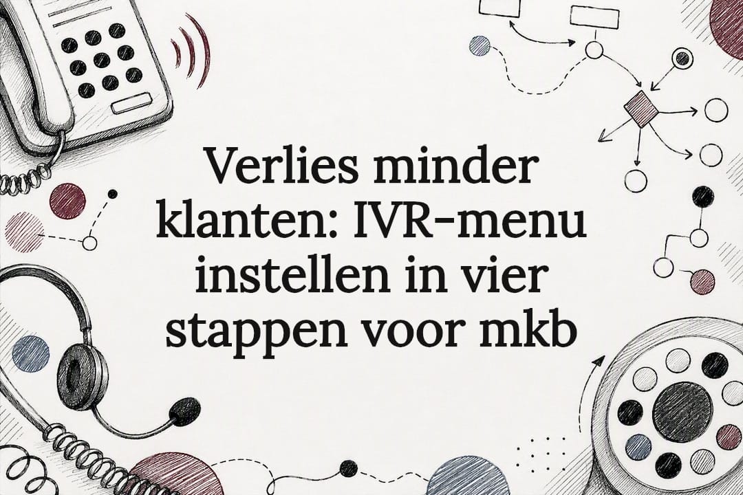 Decoratieve titelkaartillustratie voor IVR-menu