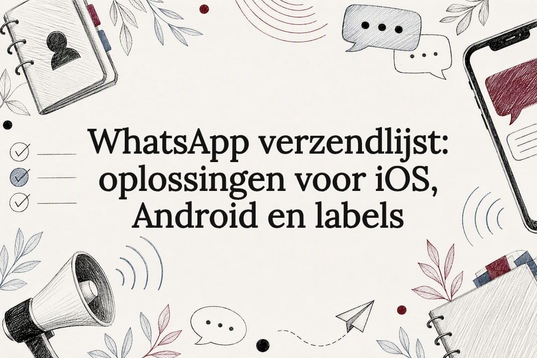 Sierlijke titelkaart met berichten en contacten